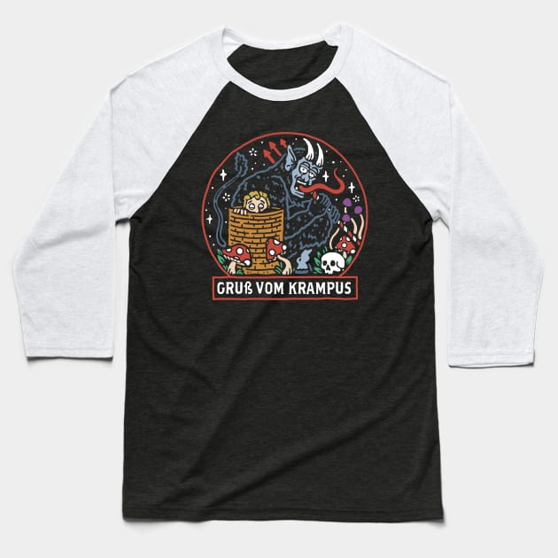 Gruß vom Krampus Baseball T-Shirt by Dustin Wyatt Design